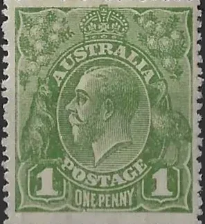 King George V, Australia 1926-28, 1d SM. P14 WMK, BW 80(4)d