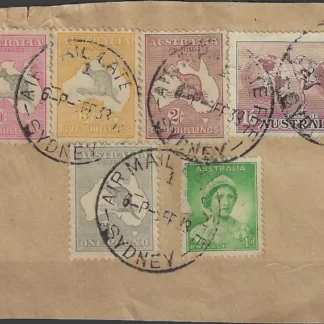 Kangaroos, Australia 1932-5, 2/- to £1 C of A WMK, SG134-7