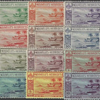 Pictorials, New Hebrides Islands 1938, 5c-10Fr, SG F53-64