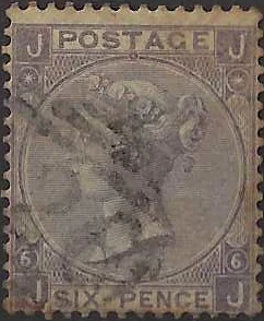 Queen Victoria, Great Britain 1867, 6d, SG 105