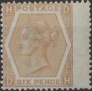 Queen Victoria, Great Britain 1872, 6d Spray WMK, SG 122b