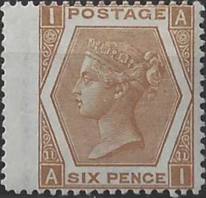 Queen Victoria, GB 1872, 6d Spray of Rose WMK, SG 122a