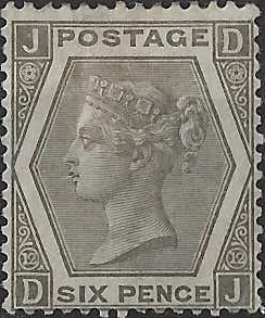 Queen Victoria, Great Britain 1873, 6d Spray WMK, SG 125