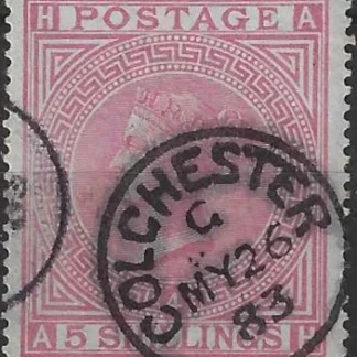 Queen Victoria, GB 1882, 5/- Small Anchor WMK, SG 130