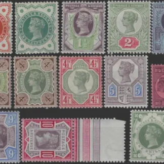 QV, Great Britain 1887, ½d - 1/-, SG 197-211 & 213/4