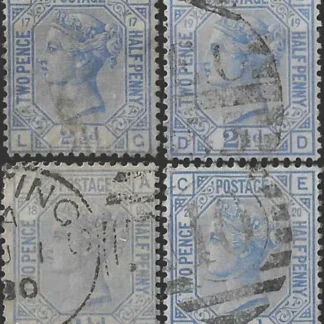 QV, Great Britain 1880, 2½d Orbs WMK, SG 142, Plate 17-20