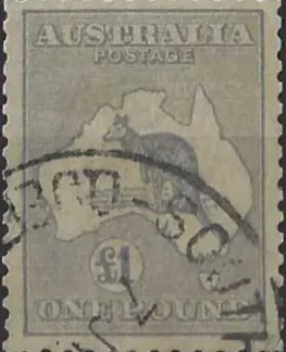 Kangaroos, Australia 1935, £1 C Of A WMK, SG 137, ASC 51