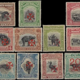 Pictorials, North Borneo 1916, 1c - 18c, SG 189 - 99