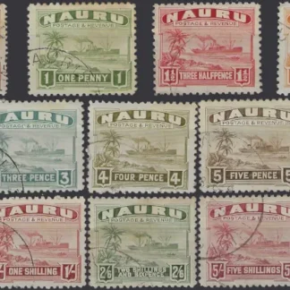 Australian Mandate, Nauru 1937 - 48, 2½d - 10/-, SG 26B-39B