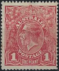 KGV, Australia 1914, 1d, SG 20d, ACSC 72Q(l)i