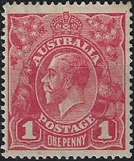 KGV, Australia 1918, 1d Large Multi. WMK, ACSC 73A