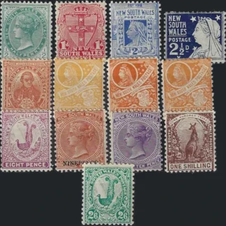 Definitives, New South Wales 1892-3, ½d - 2/6, SG 313 - 26