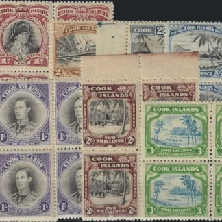Pictorials, Cook Islands 1944 - 6, ½d - 3/-, SG  137 - 145