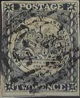 Sydney View, New South Wales 1850, 2d, SG 21