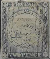 Sydney View, New South Wales 1850, 2d, SG 25