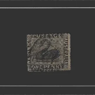 Swan,  Western Australia 1854,  1d,  SG  2