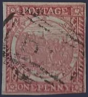 Sydney View, New South Wales 1850, 1d, SG8, ASC 1c