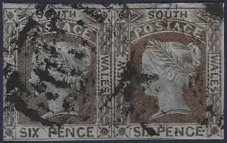 Queen Victoria, New South Wales 1852, 6d No WMK, SG75