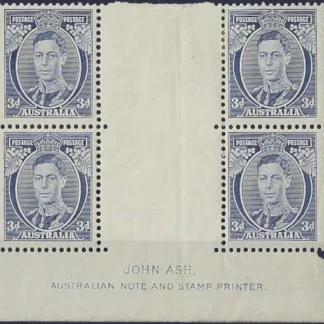 King George VI, Australia 1937, 3d, SG168, ASC 178