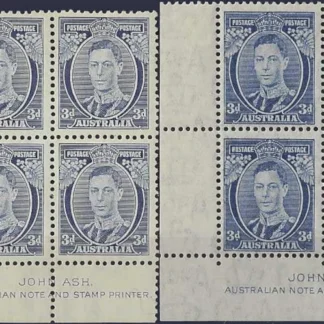 KGVI, Australia 1938, 3d, SG168c & ca, ASC180 - 1