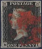 Queen Victoria, Great Britain 1840, 1d, SG1,