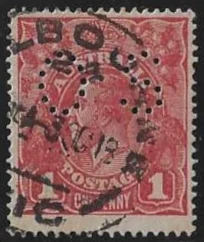 KGV, Australia 1918, 1d Single Watermark, BW 72sbb
