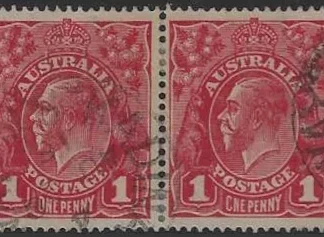 KGV, Australia 1916, 1d Single Watermark, BW 71(4)q