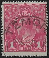 KGV, Australia 1917, 1d Single Watermark, BW 71S