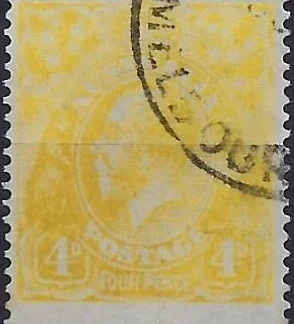 KGV, Australia 1918, 4d Single Watermark, BW 110D