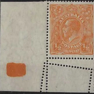 King George V, Australia 1926, ½d SM Watermark
