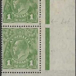 KGV, Australia 1926, 1d SM Watermark, BW 8(4)Vb & S