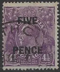 King George V, Australia 1928, 4½d, BW 125b