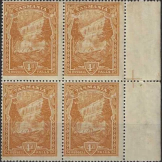 Russell Falls, Tasmania 1900, 4d TAS WMK, SG 234, ASC 39
