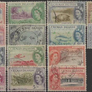 QE II, Cayman Islands 1953 - 62, ¼d - £1, SG 148 - 61a