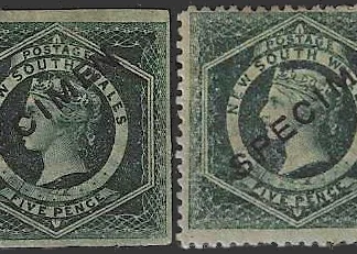 Queen Victoria Diadems, New South Wales 1855 - 63, 5d