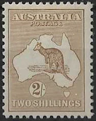 Kangaroos, Australia 1915, 2/- 2nd Watermark, SG 29, ASC 21