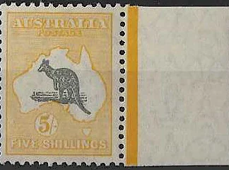 Kangaroos, Australia 1929 - 30, 5/- SM Watermark, SG 111