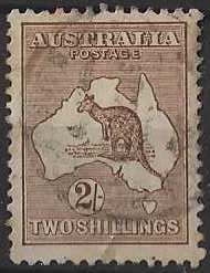 Kangaroos, Australia 1918, 2/- 3rd Watermark, SG 41w
