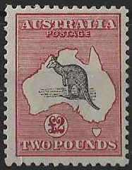 Kangaroos, Australia 1921, £2 3rd Watermark, SG 45a, ASC 36