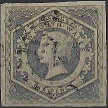 Queen Victoria, New South Wales 1859, 6d, SG 94