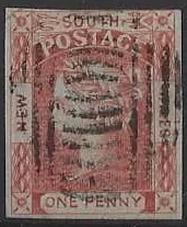 Queen Victoria, New South Wales 1852, 1d, SG 45