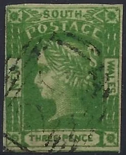 Queen Victoria, New South Wales 1852, 3d, SG 66