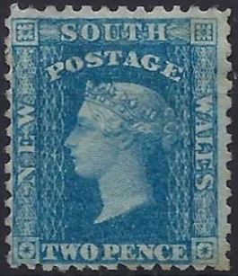 Queen Victoria, New South Wales 1856, 2d, SG 136