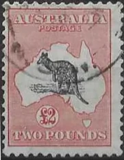 Kangaroos, Australia 1932, £2, C of A WMK, SG 138