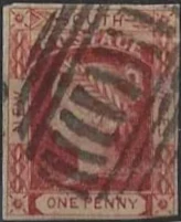 Queen Victoria, New South Wales 1851 - 52, 1d, SG 44, ASC 4