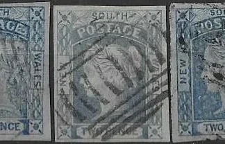 Queen Victoria, Australia 1851, 2d, Blue Laureate
