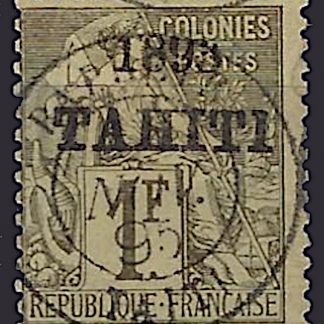 Tahiti 1893 1f Commerce Green SG 187 - 192 Cat £100 Fine Used Top Value in set