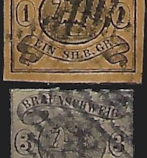 Braunschweig 1861 - 1862 SG Mi 11 & 12 Cat €320