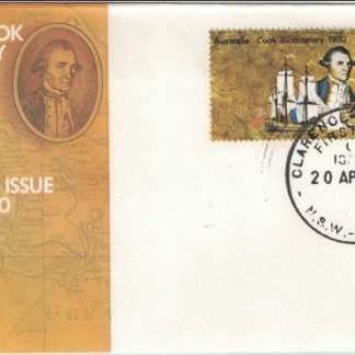 Australia 1970 Captain Cook Bicentenary Renniks #530f Cat $450 Small Cook FDC with 30c Cook