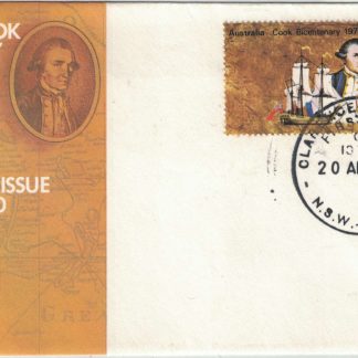 Australia 1970 Captain Cook Bicentenary Renniks #530f Cat $450 Small Cook FDC with 30c Cook